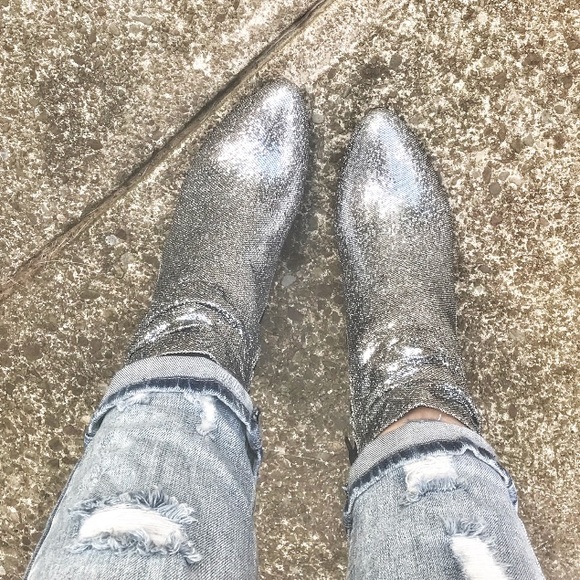 🆕LAST Lucy in the Sky | Gun Metal Sparkle Booties - Picture 6 of 7